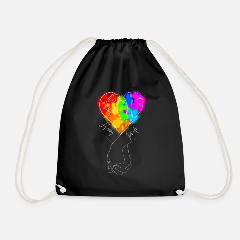 Valentine's day LBGT Happy & Pride - Turnbeutel - Schwarz