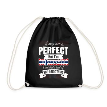 Norway Norwegian Norwegian Gift Idea Funny - Drawstring Bag - black - Front