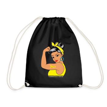 Endometriosis Warrior Awareness - Drawstring Bag - black - Front
