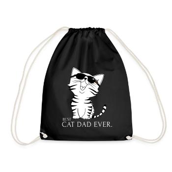 BEST CAT DAD EVER - Sac de sport léger - noir - Devant