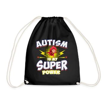 Autisme Super-héros aidants parents enfants cadeau - Sac de sport léger - noir - Devant
