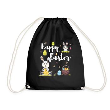 T-shirt de Pâques - Sac de sport léger - noir - Devant