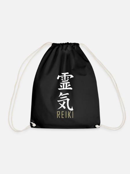 Reiki - Drawstring Bag - black