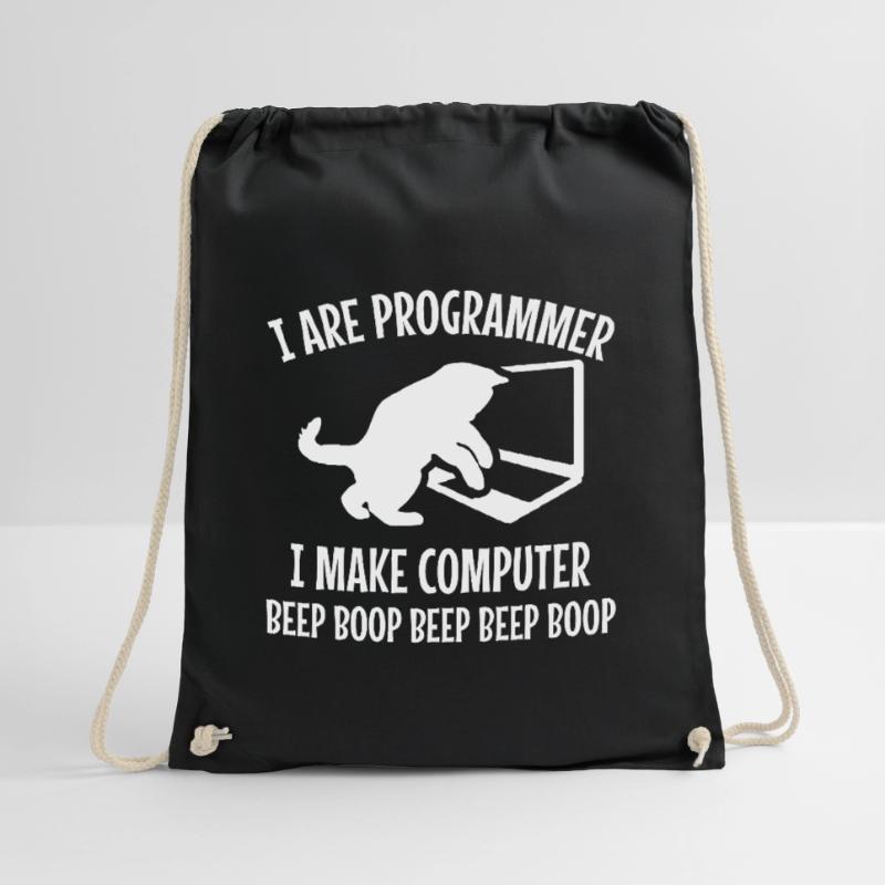 Programmierer Katze Geschenk Programmieren Mitze Turnbeutel