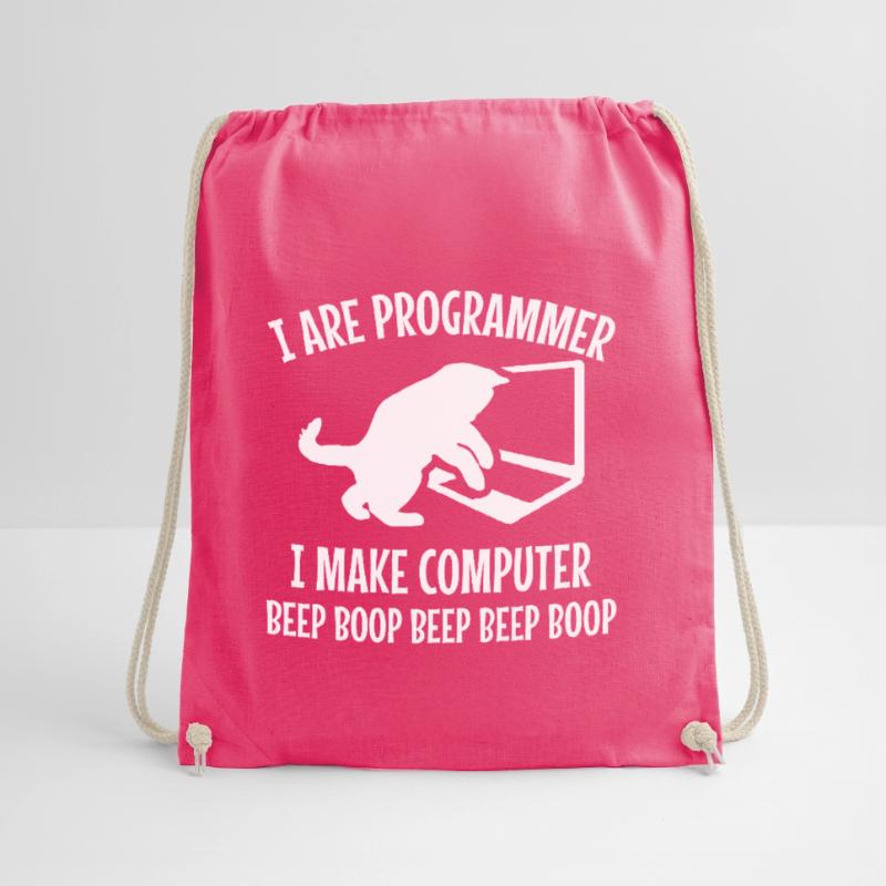 Programmer Cat Gift Programming Mitze Drawstring Bag