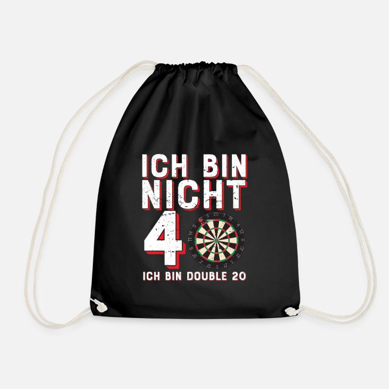 Darts Dart Dartspieler 40.Geburstag Geschenk Witz - Turnbeutel - Schwarz