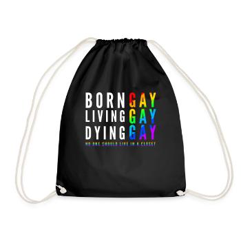 LGBT Gay Bear Pride - Turnbeutel - Schwarz - Vorne