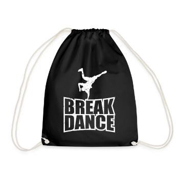 Breakdance Breakdancer Geschenk Kinder Junge Tanz - Turnbeutel - Schwarz - Vorne
