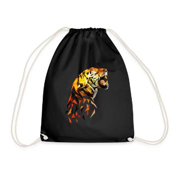 Tiger - Turnbeutel - Schwarz - Vorne