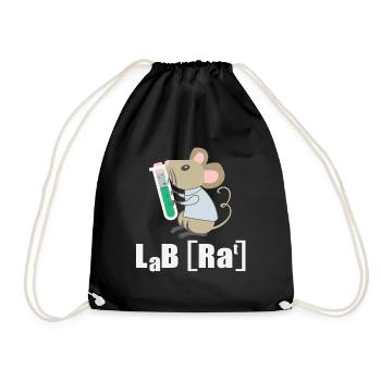 Labor Ratte Lustige Wissenschaft Lehrer Geschenk - Turnbeutel - Schwarz - Vorne