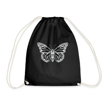 Schmetterling - Turnbeutel - Schwarz - Vorne