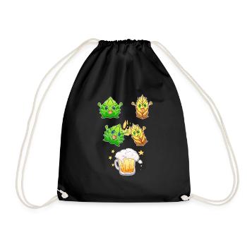 meadows outfit beer fusion hops malt - Drawstring Bag - black - Front