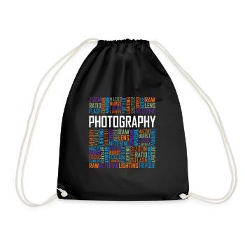 Fotografie Wörter - Turnbeutel - Schwarz - Vorne