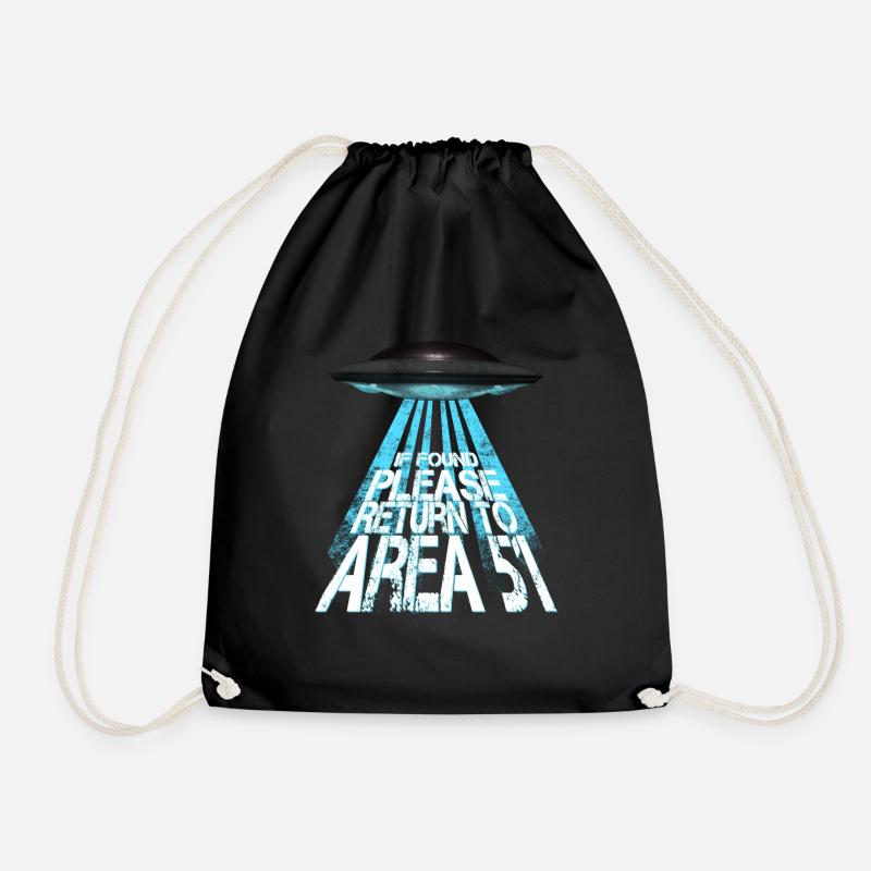 AREA 51 - Drawstring Bag - black