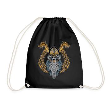 Viking Casque Dragon Valknut Dragon - Sac de sport léger - noir - Devant