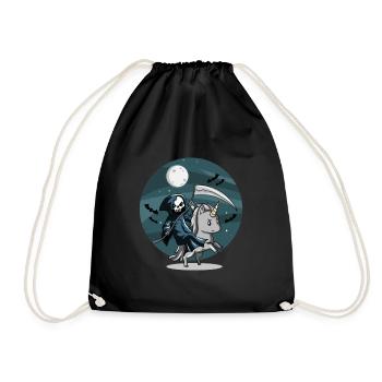Unicorn Reaper - Drawstring Bag - black - Front