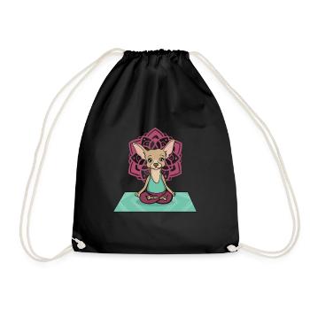 Chihuahua Yoga - Sac de sport léger - noir - Devant