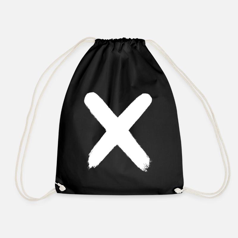 10 X - Drawstring Bag - black
