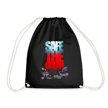 Safe the ocean - Turnbeutel - Schwarz - Vorne
