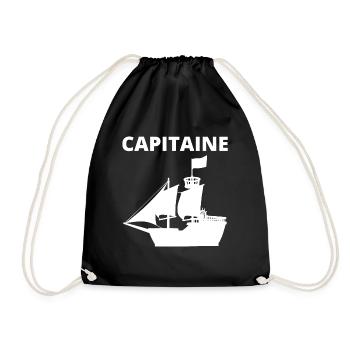 CAPTAIN PIRATE - Drawstring Bag - black - Front