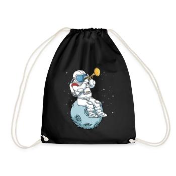 Trompete Shirt Kinder Astronaut Band Jazz Musik - Turnbeutel - Schwarz - Vorne