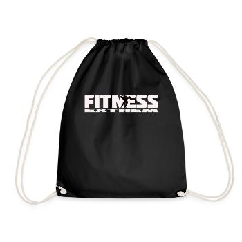 fitness extrem sport - Turnbeutel - Schwarz - Vorne