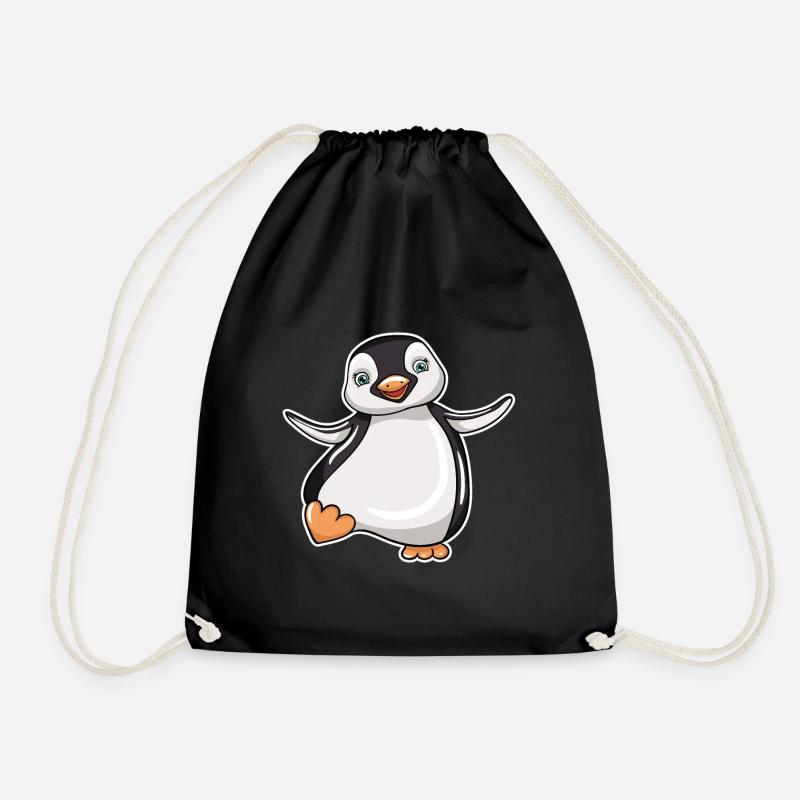 Pinguin - Turnbeutel - Schwarz