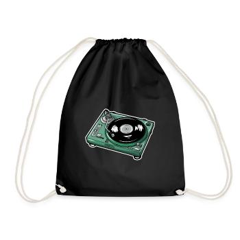 Disque vinyle - Sac de sport léger - noir - Devant