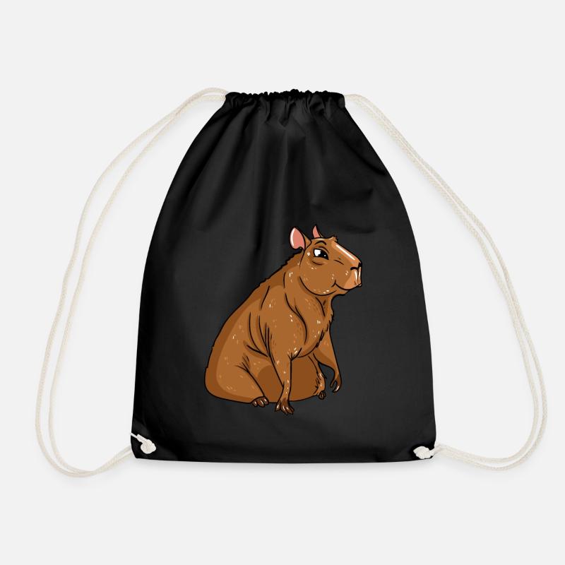 Capybara - Turnbeutel - Schwarz