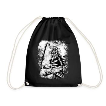Chemise de guerrier samouraï rétro 7 vertus japon - Sac de sport léger - noir - Devant