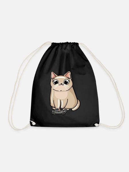 Gaming Cat - Turnbeutel - Schwarz