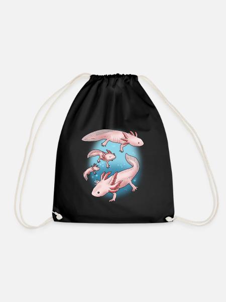 Axolotl Geschenk Unterwasser Lebewesen Axolotl - Turnbeutel - Schwarz