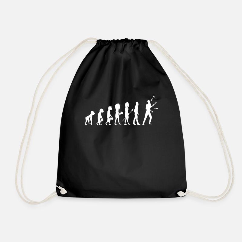 Evolution Jongleur Zirkus Jonglieren Fun Geschenk - Turnbeutel - Schwarz
