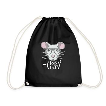 Lab Rat Science Scientist Laboratory Technician - Drawstring Bag - black - Front