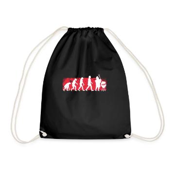 Grill Evolution Grillen BBQ Geschenk Papa - Turnbeutel - Schwarz - Vorne