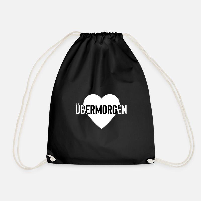 Übermorgen heirate ich Geschenkidee - Turnbeutel - Schwarz
