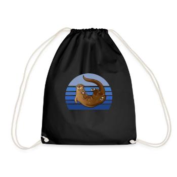 Otter Blue Retro - Sac de sport léger - noir - Devant