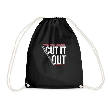 When In Doubt Cut It Out Surgeon Scalpel - Drawstring Bag - black - Front
