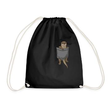Loutre cadeau femmes laotte de mer Tshirt Hommes Loutre - Sac de sport léger - noir - Devant