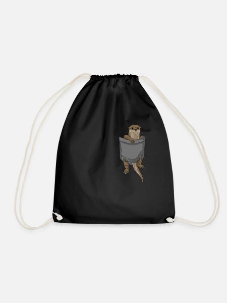 Loutre cadeau femmes laotte de mer Tshirt Hommes Loutre - Sac de sport léger - noir