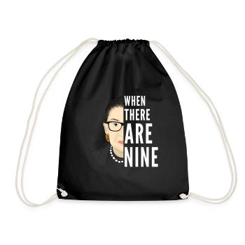 Ruth Bader Ginsburg When there are nine - Turnbeutel - Schwarz - Vorne