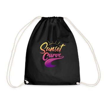 Sunset curve - Drawstring Bag - black - Front