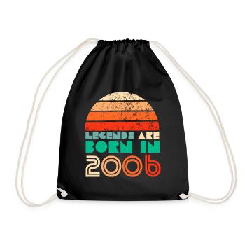 Legends are born in 2006 gift idea - Drawstring Bag - black - Front