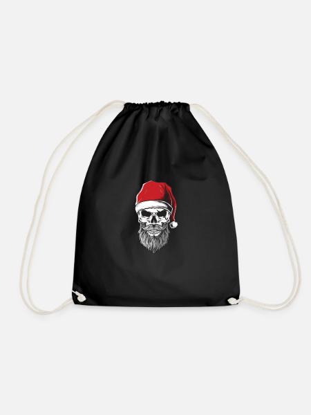 Santa Clause Heavy Metal - Turnbeutel - Schwarz