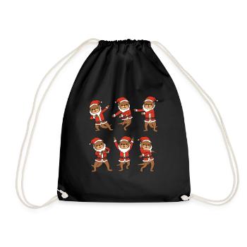 Chemise de Noël la loutre chemise de Noël Loutre - Sac de sport léger - noir - Devant