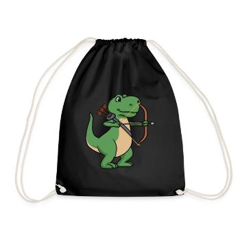 Arc et flèche de sport de tir à l'arc de dinosaure - Sac de sport léger - noir - Devant