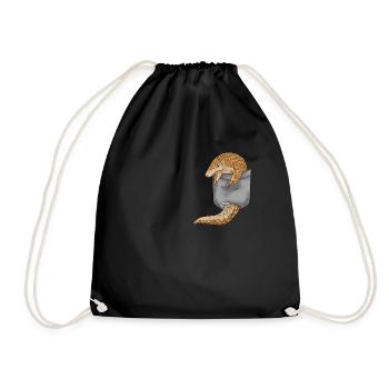 Schuppentier Geschenk Pangolin Tshirt Schuppentier - Turnbeutel - Schwarz - Vorne