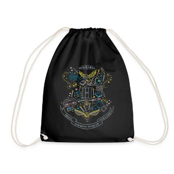 Harry Potter Hogwarts Elemente - Turnbeutel - Schwarz - Vorne