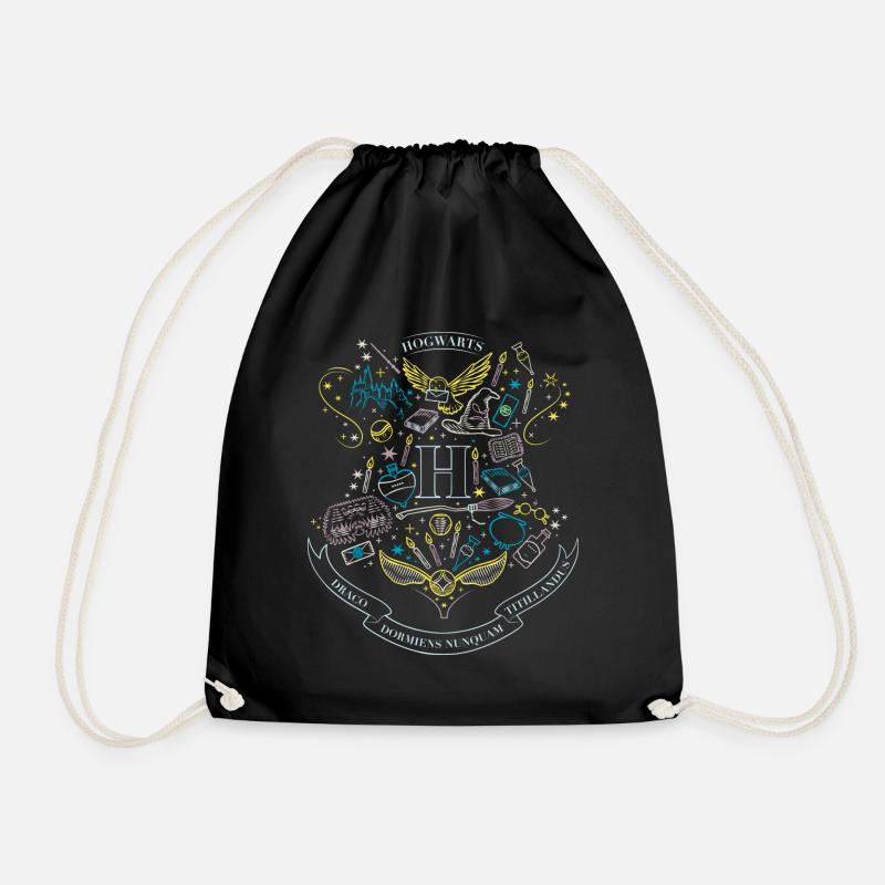 Harry Potter Hogwarts Elemente - Turnbeutel - Schwarz