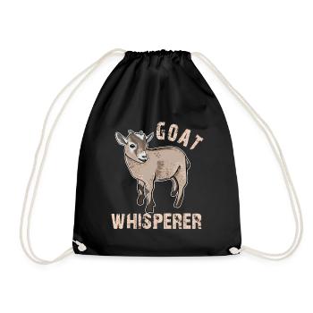 Goat Whisperer - Drawstring Bag - black - Front